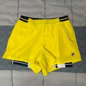NWT Fila yellow athletic shorts